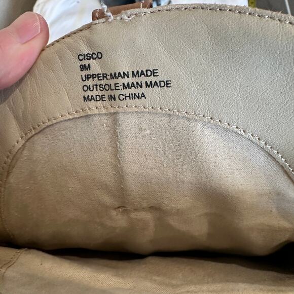 Coconuts Tan Cowboy Boots SIZE 9 Cowgirl Cream Western Vegan Faux Leather $90 - Picture 9 of 9